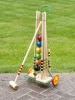 Six Player Croquet Set With Trolley