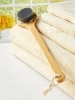 Charcoal-Infused Soft Bath and Body Brush With Bamboo Handle