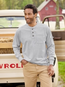 Orton Brothers Smooth-Knit Long-Sleeve Pocket Henley