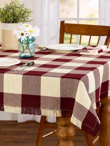 Buffalo Check Mountain Weave Cotton Tablecloth