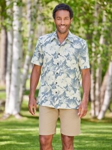 Mens' Orton Brothers Cotton Tropical Camp Shirt