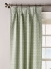 Tonal Check Lined Sage Pinch Pleat Curtains