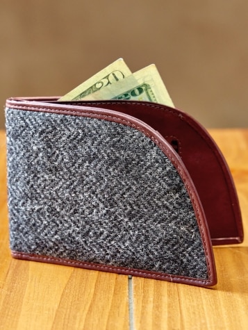 Men's Tweed Front Pocket RFID-Blocking Wallet
