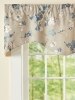 Embroidered Blossoms M-Shaped Rod Pocket Valance