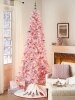 Pre-Lit Nutcracker's Dream Pink Tinsel Christmas Tree, 7.5 Feet