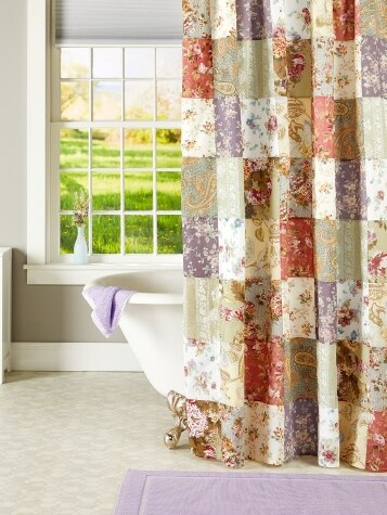 Blooming Prairie Cotton Shower Curtain
