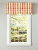Moire Plaid Lined Rod Pocket Scalloped Valance
