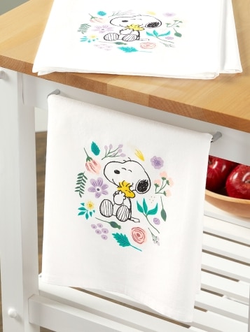 Peanuts Snoopy Spring in Bloom Flour Sack Towel