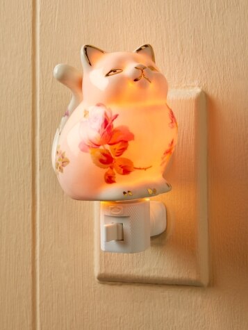Porcelain Kitty Cat Night-Light