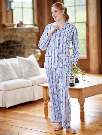 Lanz Classic Flannel Tyrolean Pajamas
