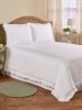 Double Ruffle Cotton Percale Comforter Cover and Pillow Sham Set