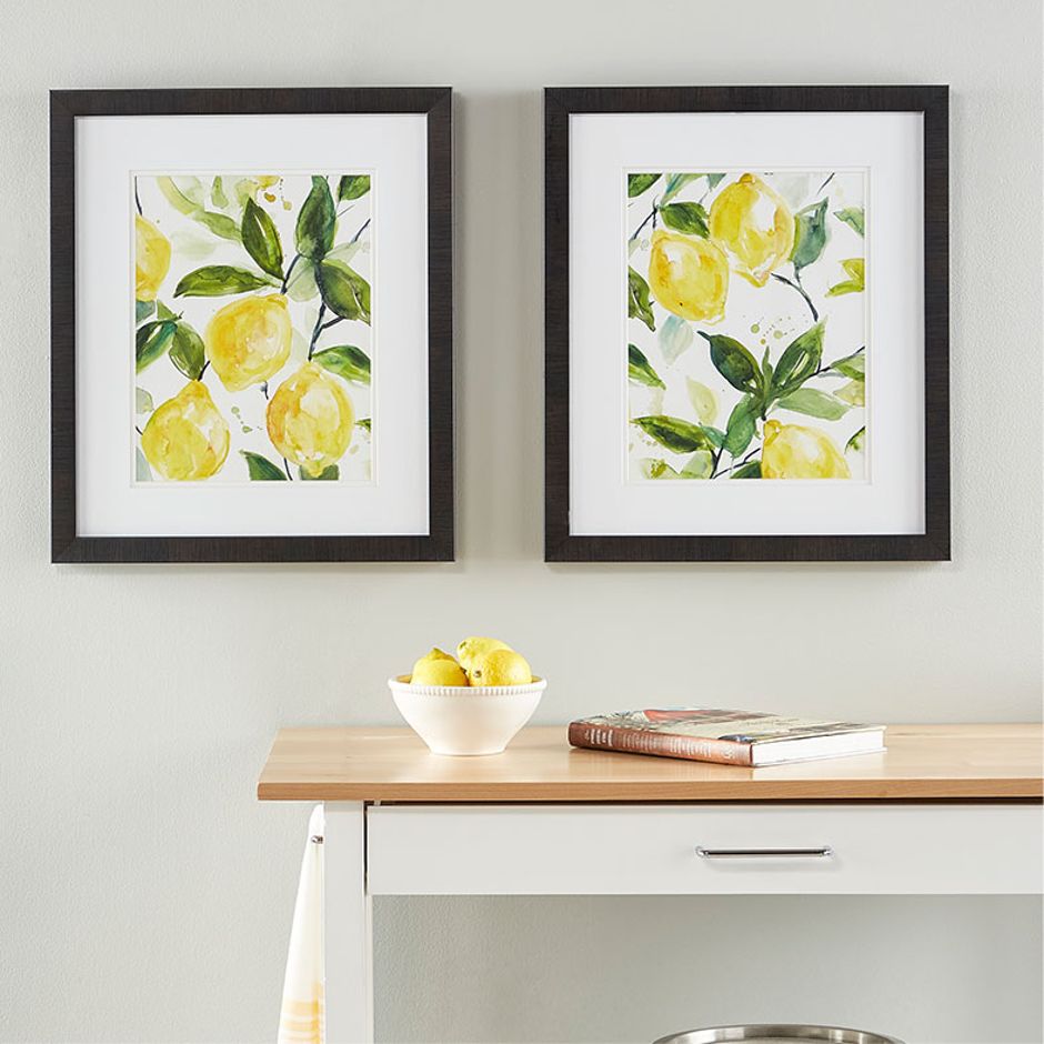 Lovely Lemons Art Print, Set of 2
