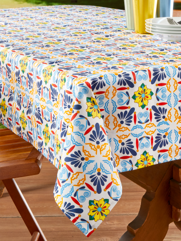 Matte-Finish Oilcloth Tablecloth