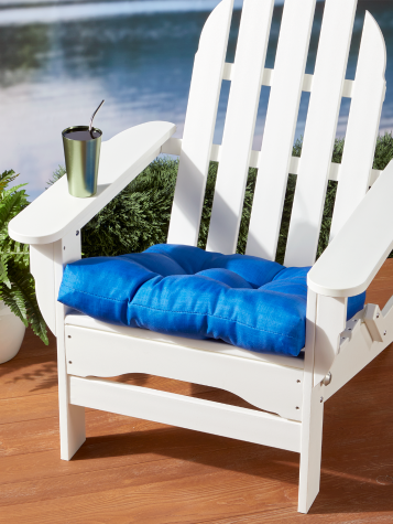 Tufted Adirondack Chair Outdoor Seat Cushion
