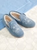 Women's Embroidered Suede Ballet Slippers