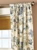 Jacobean Floral Rod Pocket Curtains