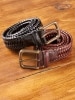 Stretch Braided Leather Belt for Men