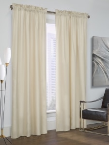 Room Darkening Insulated Ivory Rod Pocket Curtains