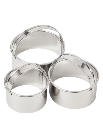 Stainless Steel Biscuit Cutters, Set of 3