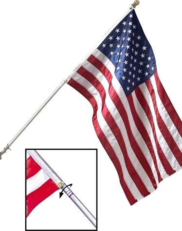 Tangle-Free Spinning Flag Pole
