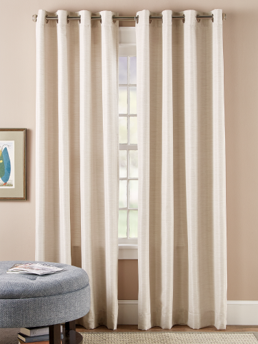 Woven Lined Grommet Top Panels Energy Efficient Curtains