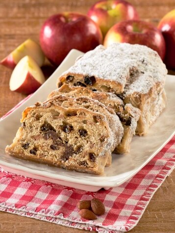 German Apple and Marzipan Stollen