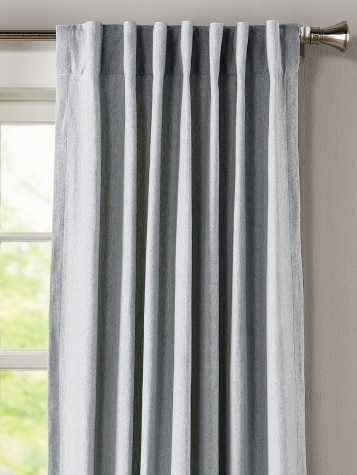 Soft Chevron Lined Rod Pocket Short Panel With Back Tabs