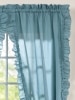 Classic Solid Ruffles Rod Pocket Curtains