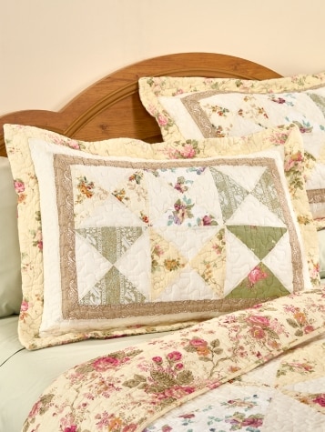 Calico Charm Patchwork Cotton Quilt or Pillow Sham