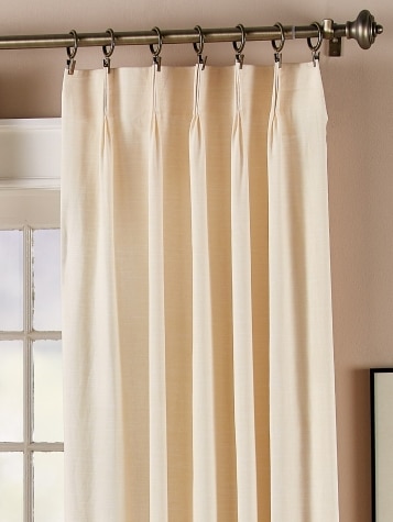 Solid Cotton Duck Pinch Pleat Curtains
