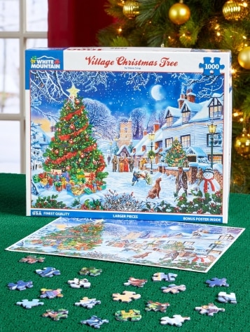 Village Christmas Tree Jigsaw Puzzle, 1000 Piece