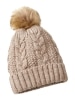 Faux Fur Pom-Pom Cable Knit Hat
