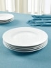 Classic White Ceramic 11 Inch Dinner Plate, Set of 4