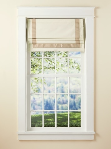 Thermal Blackout Cordless Roman Shade With Decorative Border