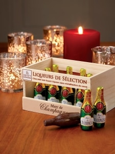 French Champagne Filled Chocolate Bottles