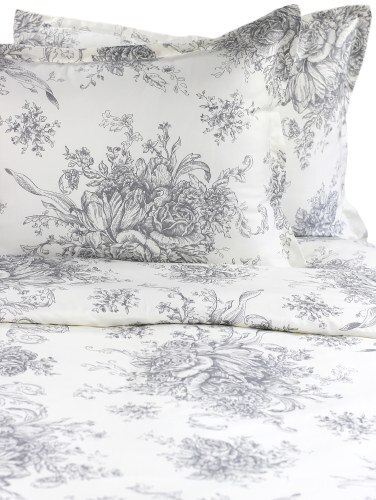 Cotton Toile Duvet And Pillow Sham Set