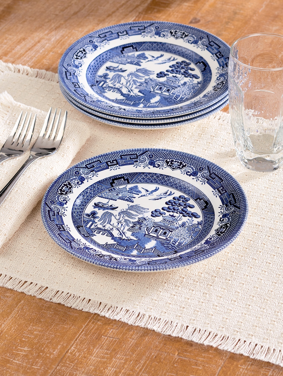 Salad Plate Set of 4 Blue Willow 