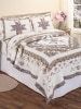 Morning Star Embroidered Cotton Patchwork Quilt