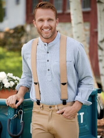 Vermont-Made Clip Suspenders in Tan 