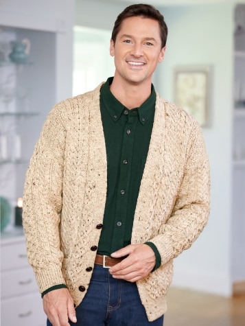 Cream button cardigan clearance