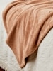 Plush Cable Fleece Throw Blanket