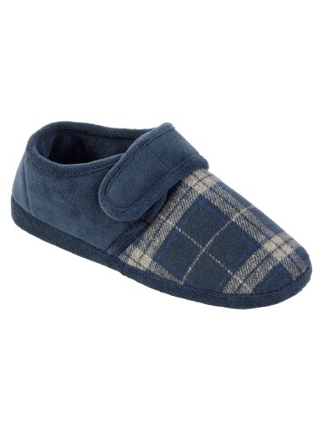 Men s Comfort Wrap Slippers Blue 14 The Vermont Country Store