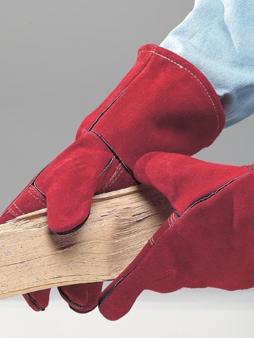 Fireplace and Utility Heat-Resistant Suede Safety Gloves