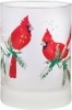 Frosted Red Cardinal Double Old-Fashioned Glasses, Set of 4