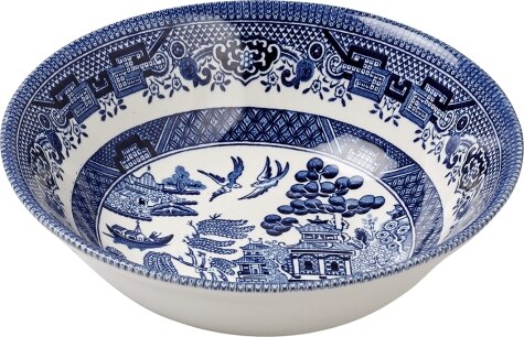 Churchill Blue Willow Fruit Bowls Set of 4 Made in England