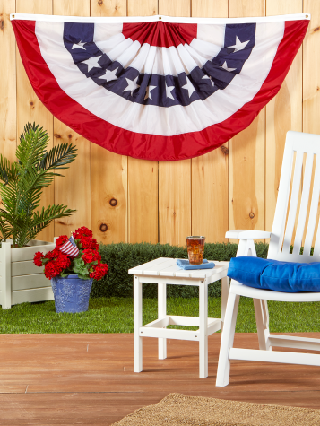 Stars and Stripes Bunting In Outdoor Setting
