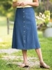 Classic Cotton Denim 8-Gore Skirt