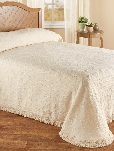 Matelasse Bedspread Queen Victoria Elizabeth Pattern