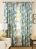 Regal Paisley Lined Blue Rod Pocket Curtains