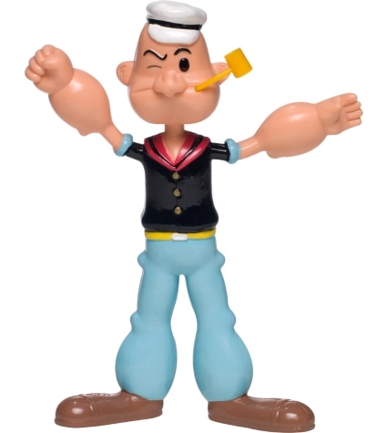 Retro Popeye or Olive Oyl Bendable Toy Figures